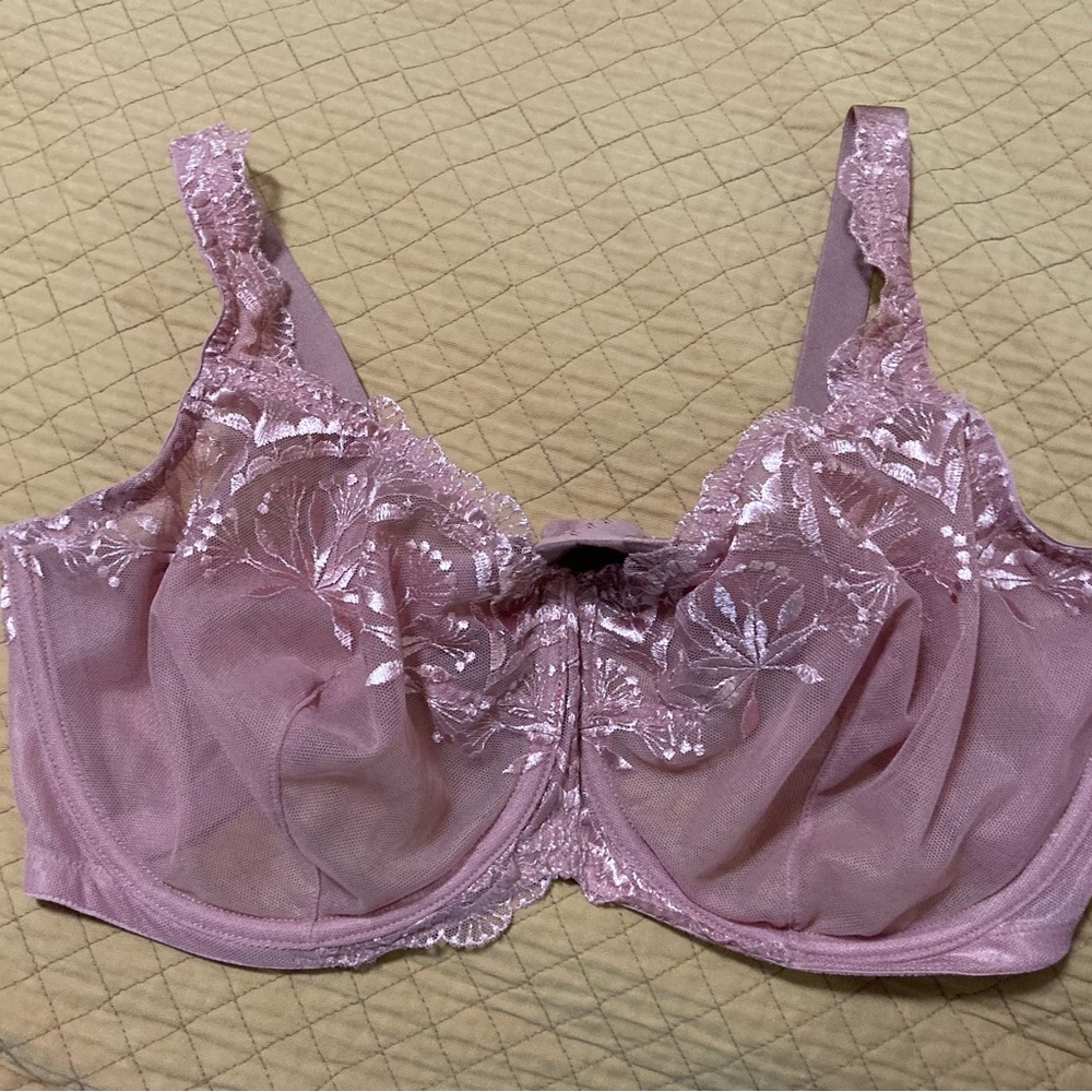 Soma Pink Lace Underwire Bra Full Coverage